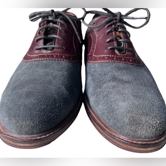 Johnson & Murphy Warner Saddle Dark Gray Suede/Mahogany Lace-up Oxford Nubuck 10 main image 8